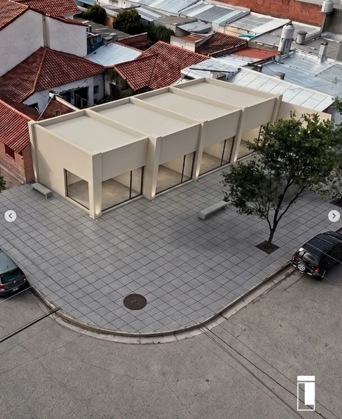 Vista aérea en esquina